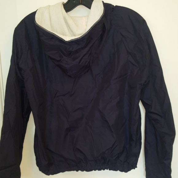 Liz Claiborne Villager sporty hooded navy jacket - Picture 2 of 3